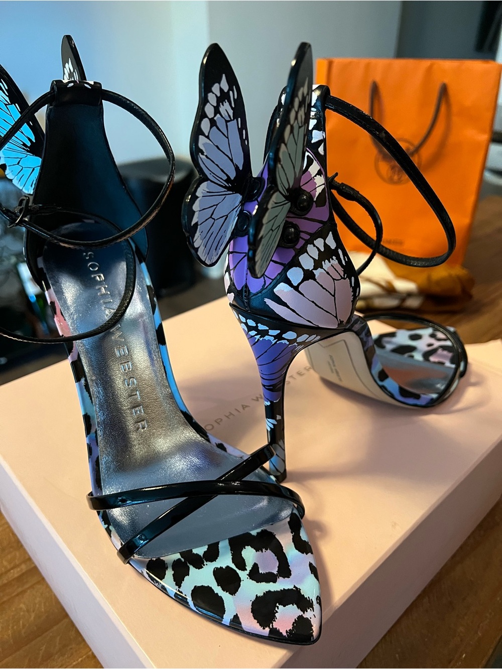 Brand New Sophia Webster Butterfly Multicolor High Heel Sandals